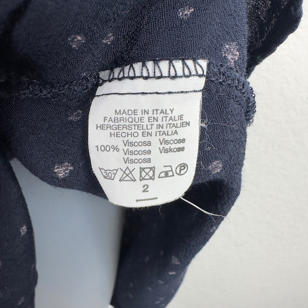 Brandy Melville Wrap Dress Womens 2 Blue Floral Summer‎ Italy Romantic Coquette - Picture 10 of 12